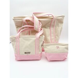 MADDEN‎ GIRL Large Pink Tote w/ Insulated Lunch Bag & Pink Bow Pouch